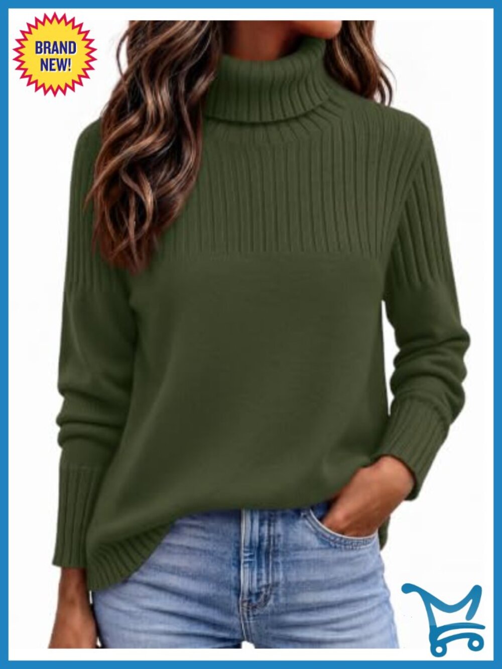Zeagoo Women's Turtleneck Sweater Knit Pullover Tops
